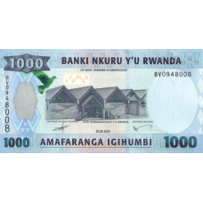 P39 Rwanda 1000 Francs Year 2015